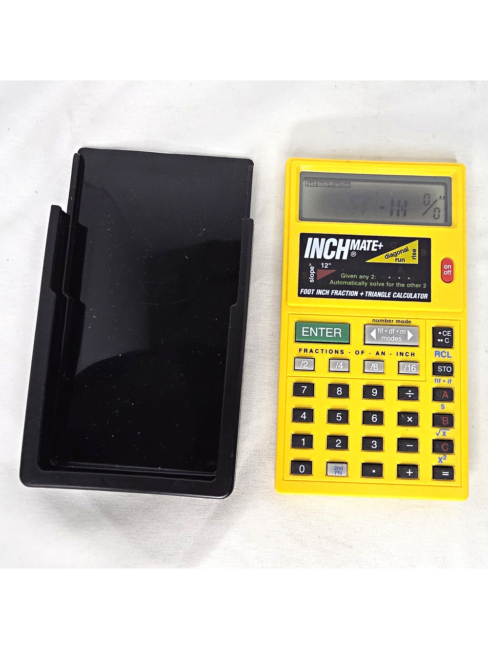 Sonin InchMate+ Foot/Inch Fraction Triangle Calculator SAE LCD w/ Case